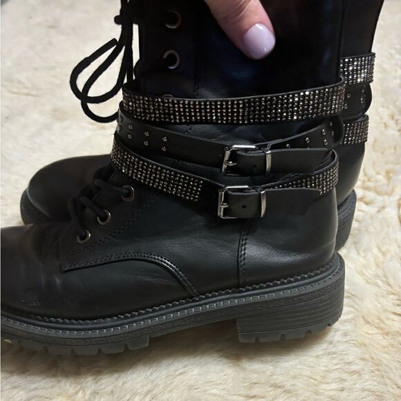 Rock and Candy Hensley Black Boots with Rhinestone Detail size 8 - Picture 7 of 10